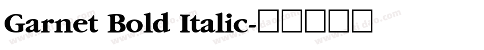 Garnet Bold Italic字体转换